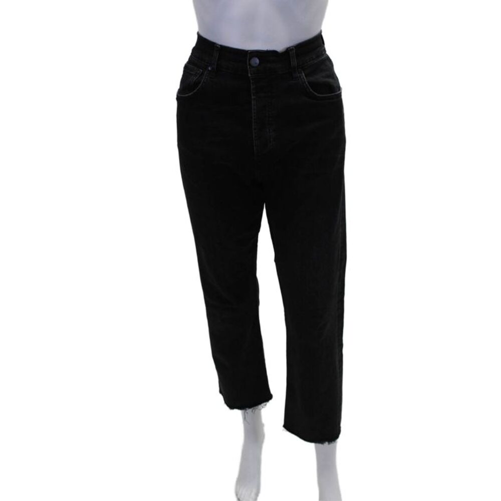 Heartless Jeans Womens High Rise Fly Button Slim Straight Jeans Black Size 29